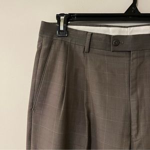 Louis Raphael Tailored Mens Tan Pleated Tan Pant - 36/30